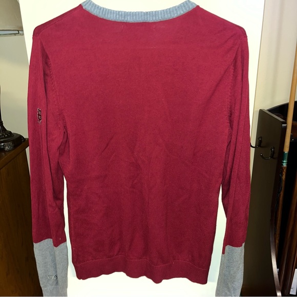 Cutter & Buck red and grey button up cardigan sweater - Picture 2 of 5